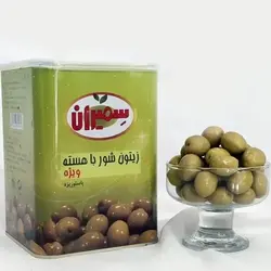 زیتون سمیران شور با هسته ویژه بسته 4 عددی به قیمت عمده محصولات زیتون سمیران خانه سلام