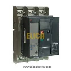 کلید اتوماتیک 800 آمپر اشنایدر سه پل 50KA فیکس موتوردار میکرولوجیک 2.0