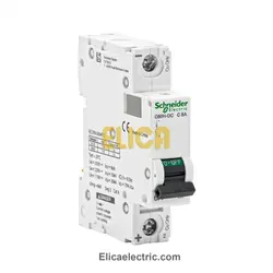 کلید مينياتوری تک فاز 6 آمپر 10kA اشنایدر موتوری DC