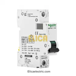 کلید مينياتوری تک فاز 6 آمپر 10kA اشنایدر موتوری DC