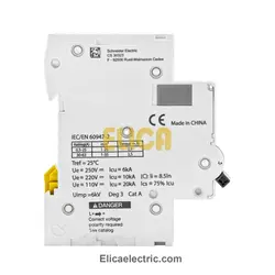 کلید مينياتوری تک فاز 6 آمپر 10kA اشنایدر موتوری DC