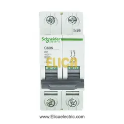 کلید مينياتوری دو پل 2 آمپر 6kA اشنایدر موتوری AC