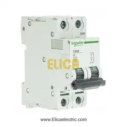 کلید مينياتوری دو پل 2 آمپر 6kA اشنایدر موتوری AC