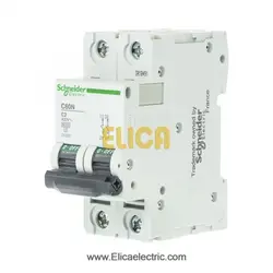 کلید مينياتوری دو پل 2 آمپر 6kA اشنایدر موتوری AC