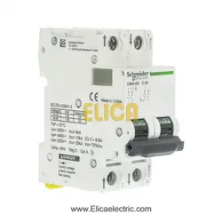 کلید مينياتوری دو پل 2 آمپر 10kA اشنایدر موتوری DC