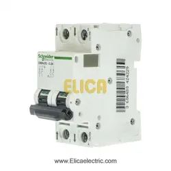 کلید مينياتوری دو پل 2 آمپر 10kA اشنایدر موتوری DC