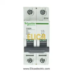 کلید مينياتوری دو پل 4 آمپر 6kA اشنایدر موتوری AC