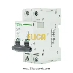 کلید مينياتوری دو پل 4 آمپر 6kA اشنایدر موتوری AC