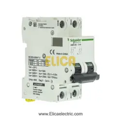 کلید مينياتوری دو پل 4 آمپر 10kA اشنایدر موتوری DC