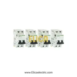کلید مينياتوری دو پل 4 آمپر 10kA اشنایدر موتوری DC