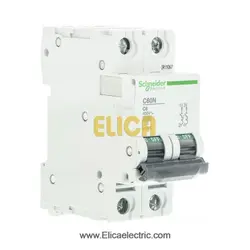کلید مينياتوری دو پل 6 آمپر 6kA اشنایدر موتوری AC