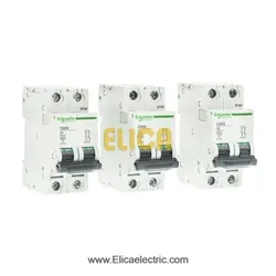 کلید مينياتوری دو پل 6 آمپر 6kA اشنایدر موتوری AC