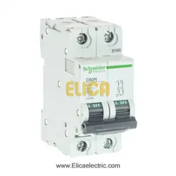 کلید مينياتوری دو پل 10 آمپر 6kA اشنایدر موتوری AC