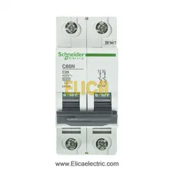 کلید مينياتوری دو پل 20 آمپر 6kA اشنایدر موتوری AC