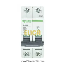 کلید مينياتوری دو پل 25 آمپر 6kA اشنایدر موتوری AC