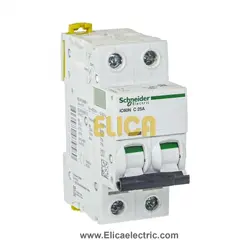 کلید مينياتوری دو پل 25 آمپر 6kA اشنایدر موتوری AC/DC