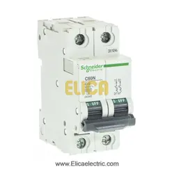 کلید مينياتوری دو پل 32 آمپر 6kA اشنایدر موتوری AC
