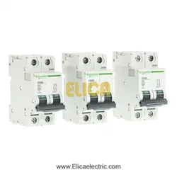 کلید مينياتوری دو پل 32 آمپر 6kA اشنایدر موتوری AC