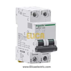 کلید مينياتوری دو پل 25 آمپر 10kA اشنایدر موتوری DC