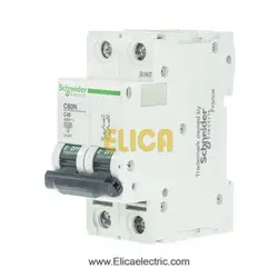 کلید مينياتوری دو پل 40 آمپر 6kA اشنایدر موتوری AC