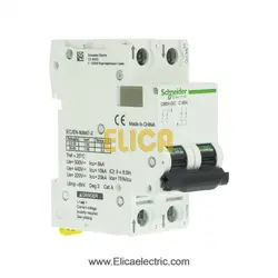 کلید مينياتوری دو پل 40 آمپر 10kA اشنایدر موتوری DC