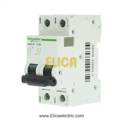 کلید مينياتوری دو پل 40 آمپر 10kA اشنایدر موتوری DC