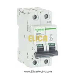 کلید مينياتوری دو پل 63 آمپر 6kA اشنایدر موتوری AC