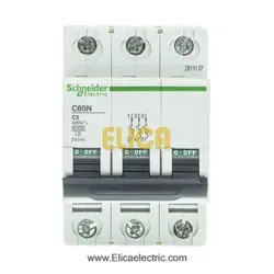 کلید مينياتوری سه فاز 2 آمپر 6kA اشنایدر موتوری AC