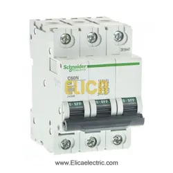 کلید مينياتوری سه فاز 6 آمپر 6kA اشنایدر موتوری AC