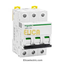 کلید مينياتوری سه فاز 16 آمپر 6kA اشنایدر موتوری AC/DC