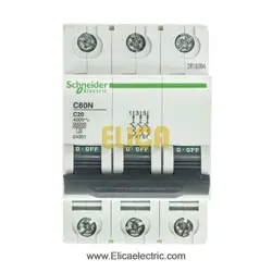 کلید مينياتوری سه فاز 20 آمپر 6kA اشنایدر موتوری AC
