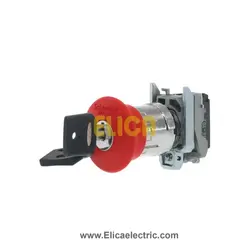 امرجنسی کله قارچی فلزی کلیددار با یک کنتاکت NC اشنایدر الکتریک