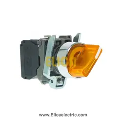 سلکتور سوئیچ اشنایدر فلزی دو حالته ماندگار با ولتاژ 24 ولت AC و DC