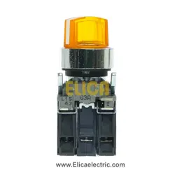 سلکتور سوئیچ اشنایدر فلزی دو حالته ماندگار با ولتاژ 24 ولت AC و DC