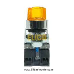 سلکتور سوئیچ اشنایدر فلزی دو حالته ماندگار با ولتاژ 24 ولت AC و DC