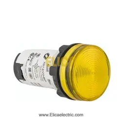 چراغ سیگنال اشنایدر باکالیت زرد با LED داخلی 24 ولت AC و DC