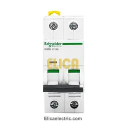 کلید مينياتوری دو پل 10 آمپر 6kA اشنایدر موتوری AC