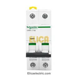 کلید مينياتوری دو پل 16 آمپر 6kA اشنایدر موتوری AC