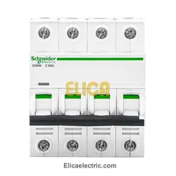 کلید مينياتوری چهار پل 63 آمپر 6kA اشنایدر موتوری AC/DC