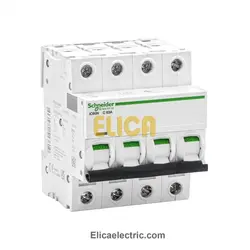 کلید مينياتوری چهار پل 16 آمپر 6kA اشنایدر موتوری AC/DC