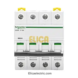 کلید مينياتوری چهار پل 2 آمپر 6kA اشنایدر موتوری AC/DC