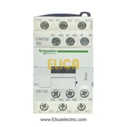 کنتاکتور مدار فرمان 24 ولت DC اشنایدر الکتریک با 3NO+2NC