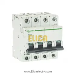 کلید مينياتوری چهار پل 6 آمپر 6kA اشنایدر موتوری AC