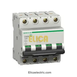 کلید مينياتوری چهار پل 50 آمپر 6kA اسپکتر موتوری AC