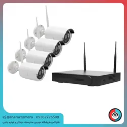 پکیج دوربین مداربسته 4 عددی بی‌سیم - شاراکس