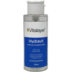میسلار واتر پمپی هیدراویت پوست خشک ویتالیر 250 میل        VITALAYER   HYDRAVIT MICELLAR CLEANSING WATER