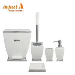 ست سرویس بهداشتی 5 پارچه هارمونی مدل آوا سفیدکروم