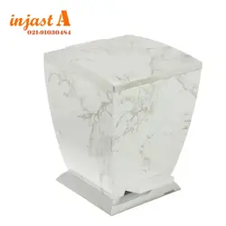 ست سرویس بهداشتی 5پارچه هارمونی مدل آوا طرح سنگ سفید کروم