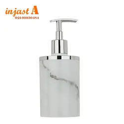 ست سرویس بهداشتی 5پارچه هارمونی مدل روشا طرح سنگ سفید کروم