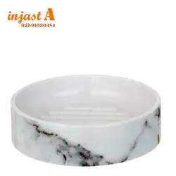 ست سرویس بهداشتی 5پارچه هارمونی مدل روشا طرح سنگ سفید کروم